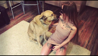 Porn with an ordinary dog of a young Russian woman. Sonya zoo porn